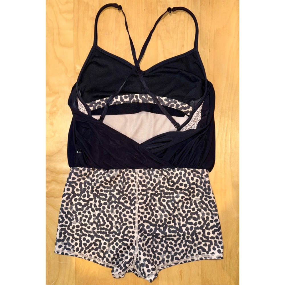 Lululemon Dance To Yoga Leotard in Black/Ace Spot Grain Black/Dottie Dash Grain - Picture 8 of 16
